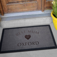 personalised Best Mum In Grey Doormat