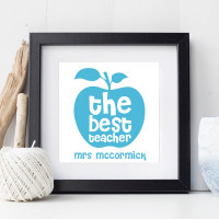 personalised Best Teacher Wall Art