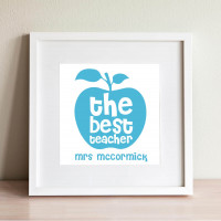 personalised Best Teacher Wall Art