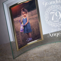personalised Happy Birthday Crescent Frame for 6x4" Photo