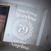 personalised Happy Birthday Crescent Frame for 6x4" Photo