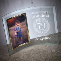 personalised Happy Birthday Crescent Frame for 6x4" Photo