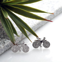 personalised Bicycle Cufflinks Gift Set