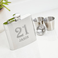 Personalised 21st Birthday Hip Flask