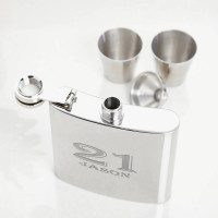 Personalised 21st Birthday Hip Flask