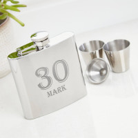 Personalised 30th Birthday Hip Flask