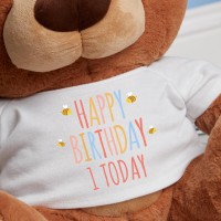Personalised 1st Birthday Caramel Charlie Bear