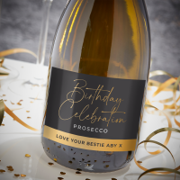 Birthday Celebration Boutique Gifts Prosecco Double Glass With Bottle Gift Set 