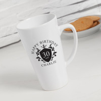 Personalised Birthday crest latte mug