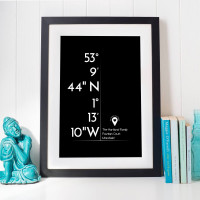 Co-Ordinates Wall Art (Black Design)