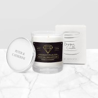 personalised Diamond Wedding Anniversary Personalised Candle