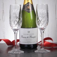 personalised Blenheim Double Champagne Flute Gift Set 
