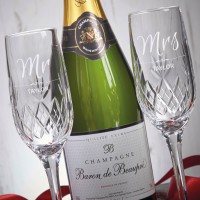personalised Blenheim Double Champagne Flute Gift Set 