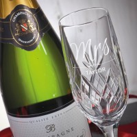 personalised Blenheim Double Champagne Flute Gift Set 