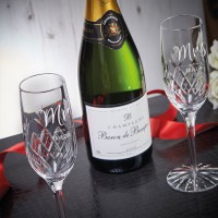 personalised Blenheim Double Champagne Flute Gift Set 