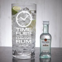 personalised Blenheim High Ball Gift Set with Bacardi
