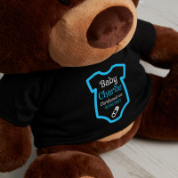 Personalised Blue Babygro Christening Chocolate Teddy Bear