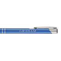 Blue Engraved Pen