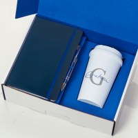 Blue Notebook, Pen & Take Away Cup Gift Set
