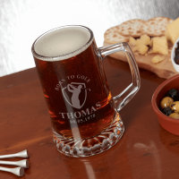 Born To Golf Glass Tankard