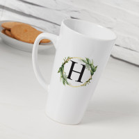 personalised Botanical Leaves Tall Latte Mug