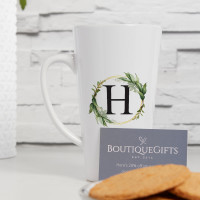 personalised Botanical Leaves Tall Latte Mug