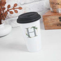 personalised Botanical Monogram Travel Mug