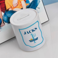 Personalised Baby Boy's 1st Birthday Personalised Money Box