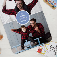 Boys Blue Double Photo Blanket