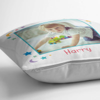 personalised Boy's Moon & Stars Photo Cushion