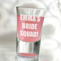 personalised Bride Squad Conical Shot Glass