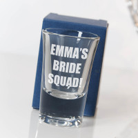 personalised Bride Squad Conical Shot Glass