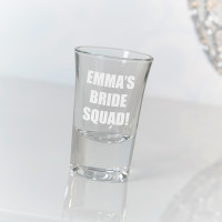 personalised Bride Squad Conical Shot Glass