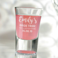 personalised Bride Tribe Conical Shot Glass