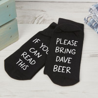 personalised bring me beer socks