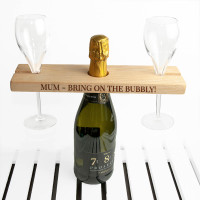 personalised Wooden Champagne Holder