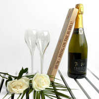 personalised Wooden Champagne Holder