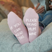 personalised bring me wine socks