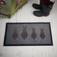 personalised Bunny Family Doormat
