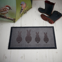 personalised Bunny Family Doormat