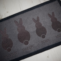 personalised Bunny Family Doormat