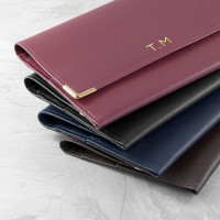 personalised Luxury Travel Organiser - Burgundy