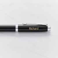 personalised Parker IM Rollerball Pen - Solid Black