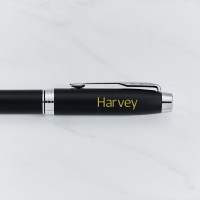 personalised Parker IM Rollerball Pen - Matt Black