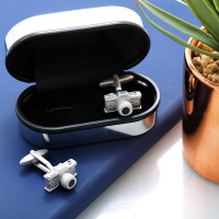 personalised Camera Cufflinks Gift Set