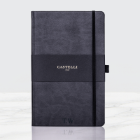 Personalised Graphite Black Castelli Notebook