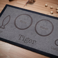 personalised Cat Food & Water Doormat