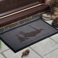 personalised Cat and Owner Doormat