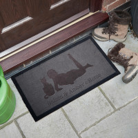 personalised Cat and Owner Doormat