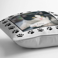 personalised Cat Paw Photo Cushion